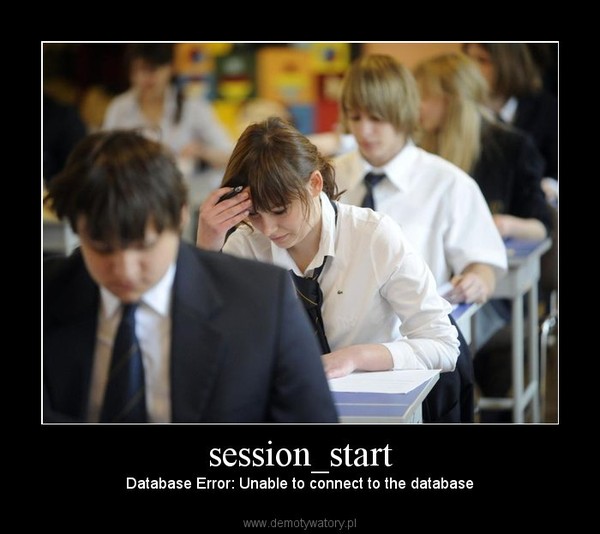 session_start – Database Error: Unable to connect to the database 