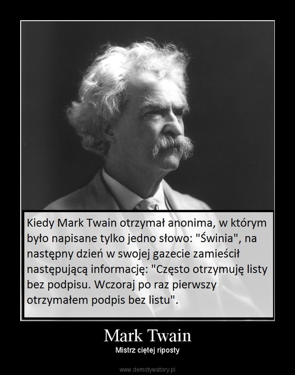 Mark Twain – Mistrz ciętej riposty 
