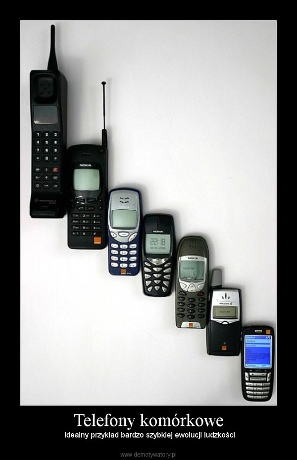 Telefony komórkowe – Idealny przykład bardzo szybkiej ewolucji ludzkości 