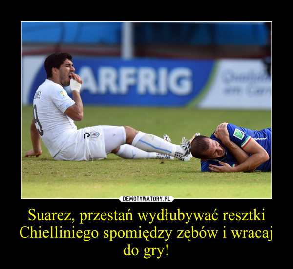 Suarez, przestań wydłubywać resztki Chielliniego spomiędzy zębów i wracaj do gry! –  