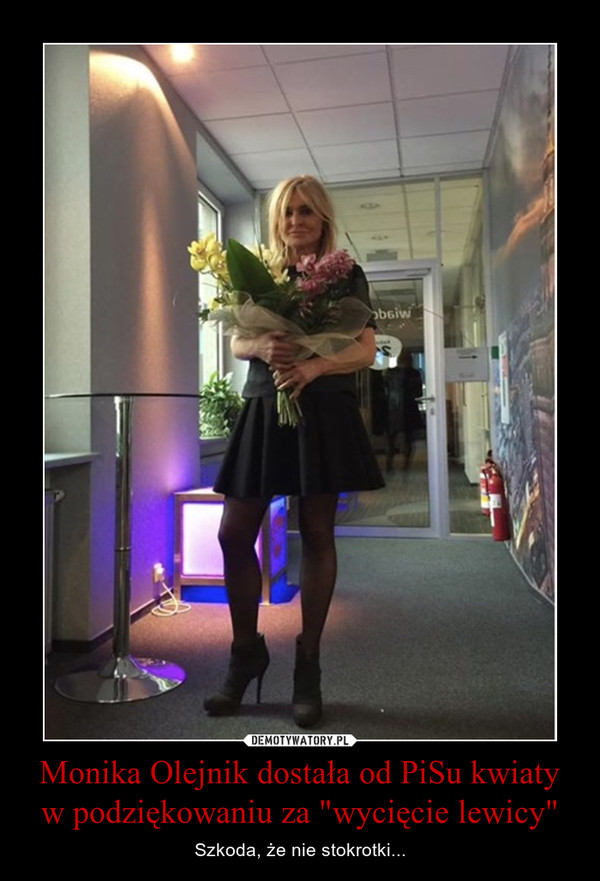 Monika Olejnik dostała od PiSu kwiaty w podziękowaniu za "wycięcie lewicy" – Szkoda, że nie stokrotki... 