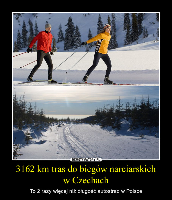 3162 km tras do biegów narciarskichw Czechach – To 2 razy więcej niż długość autostrad w Polsce 