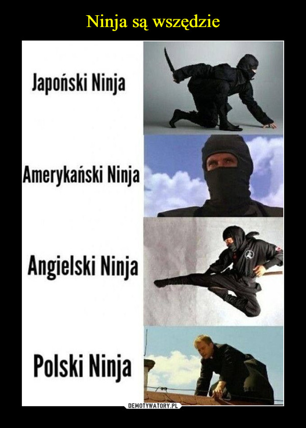  –  japoński ninja amerykański ninja angielski ninja polski ninja 