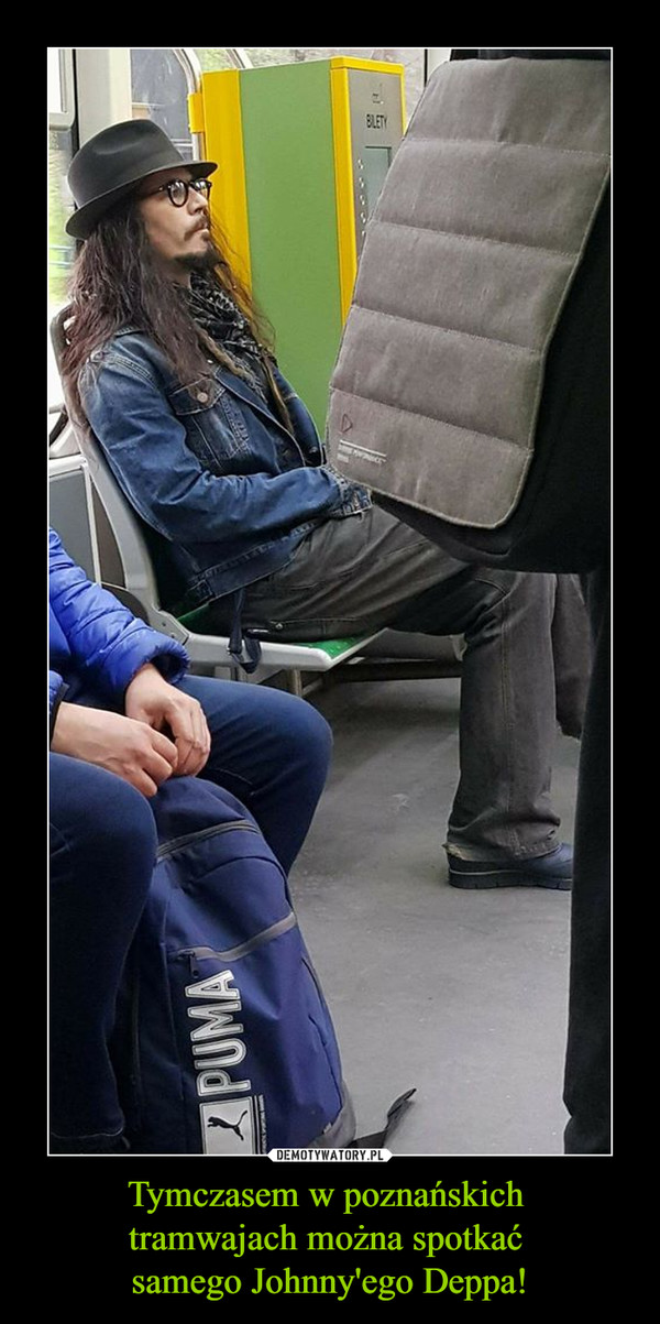 Tymczasem w poznańskich 
tramwajach można spotkać 
samego Johnny'ego Deppa!