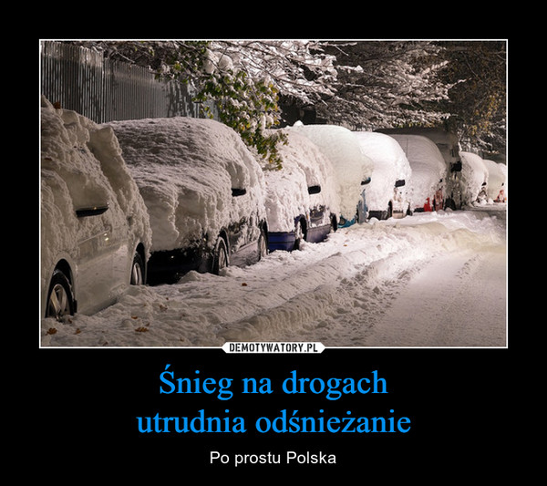 Śnieg na drogachutrudnia odśnieżanie – Po prostu Polska 