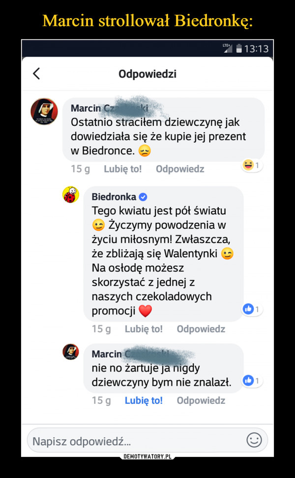 Marcin strollował Biedronkę: