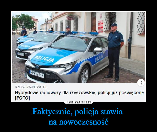Faktycznie, policja stawia na nowoczesność –  RZESZOW-NEWS Pl Hybrydowe radiowozy dla rzeszowskiej policji już poświęcone [FOTO]