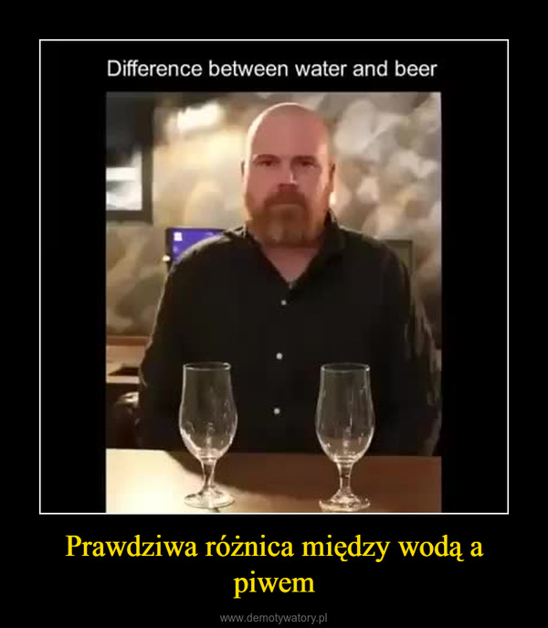 Prawdziwa różnica między wodą a piwem –  