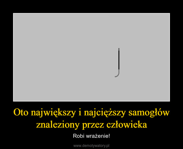 Oto największy i najcięższy samogłów znaleziony przez człowieka – Robi wrażenie! 