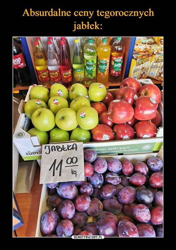 Absurdalne ceny tegorocznych jabłek: