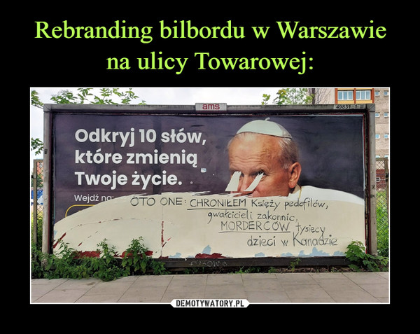 Rebranding bilbordu w Warszawie
na ulicy Towarowej: