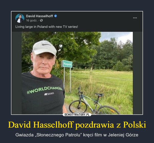 David Hasselhoff pozdrawia z Polski