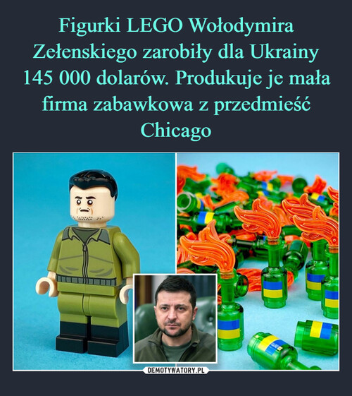 Figurki LEGO Wołodymira Zełenskiego zarobiły dla Ukrainy 145 000 dolarów. Produkuje je mała firma zabawkowa z przedmieść Chicago