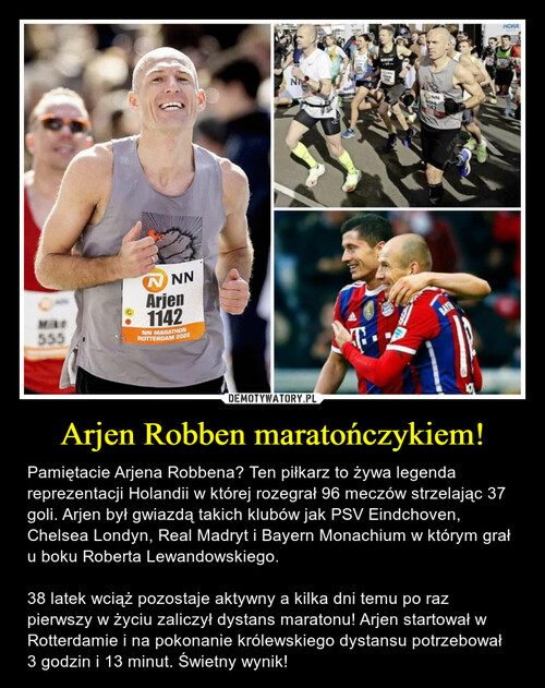 Arjen Robben maratończykiem!