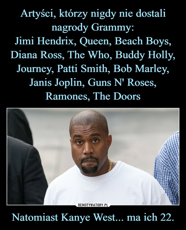 Natomiast Kanye West... ma ich 22. –  