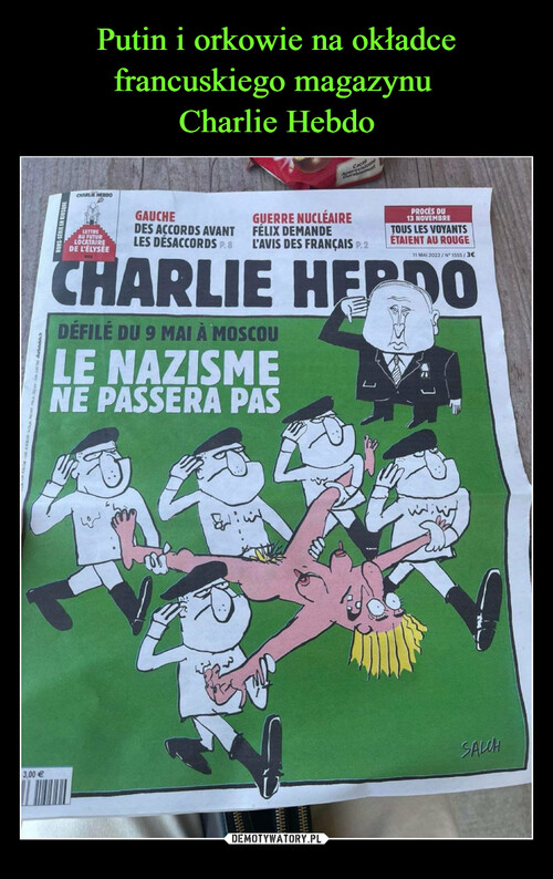 Putin i orkowie na okładce francuskiego magazynu 
Charlie Hebdo