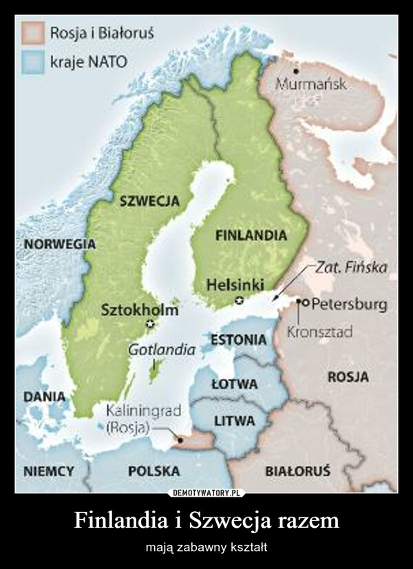 Finlandia i Szwecja razem – mają zabawny kształt 