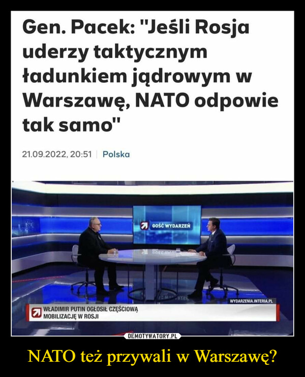NATO też przywali w Warszawę? –  