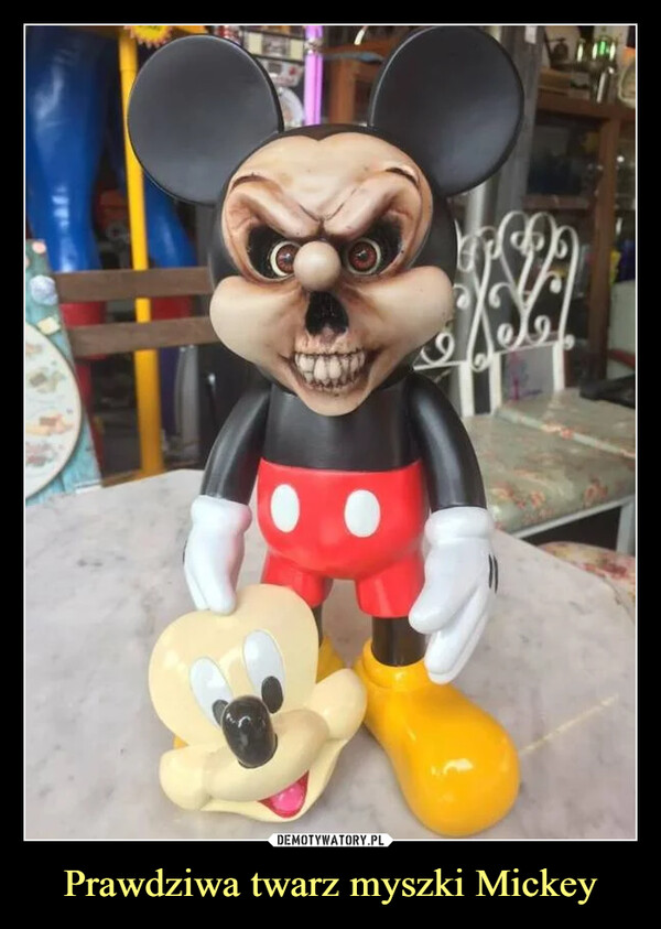 Prawdziwa twarz myszki Mickey –  