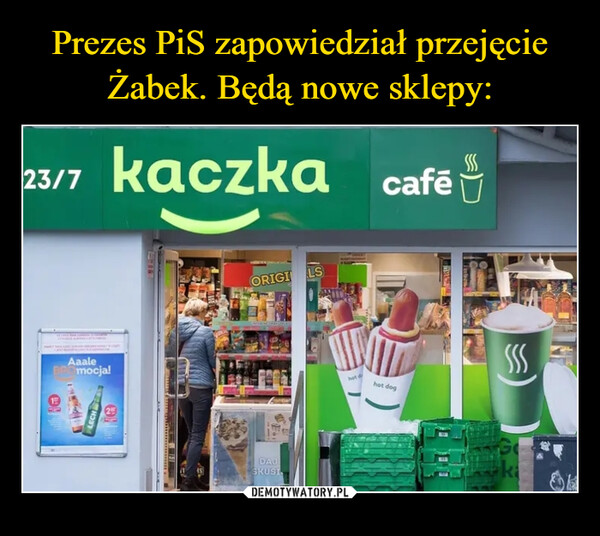 Prezes PiS zapowiedział przejęcie Żabek. Będą nowe sklepy: