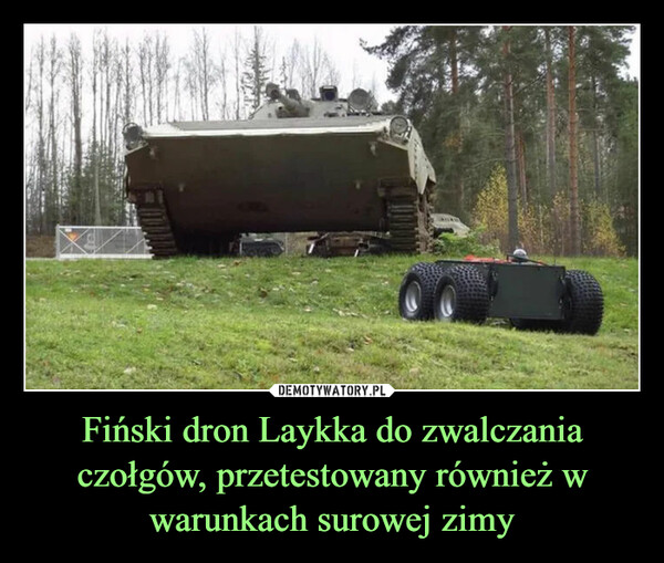 Fiński dron Laykka do zwalczania czołgów, przetestowany również w warunkach surowej zimy –  