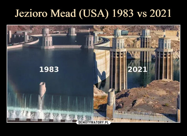 Jezioro Mead (USA) 1983 vs 2021