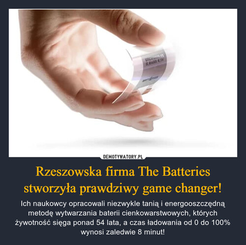 Rzeszowska firma The Batteries stworzyła prawdziwy game changer!