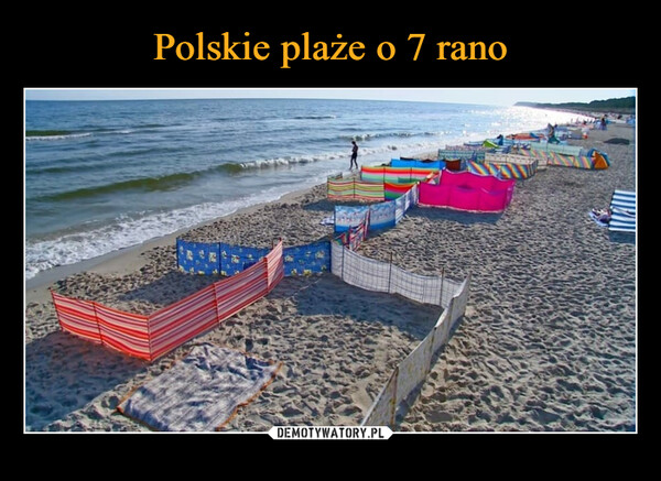 Polskie plaże o 7 rano
