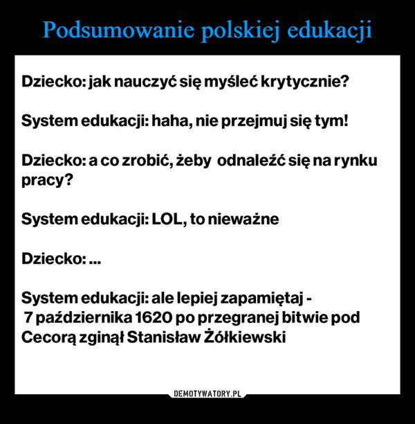 Podsumowanie polskiej edukacji