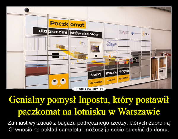Genialny pomysł Inpostu, który postawił paczkomat na lotnisku w Warszawie